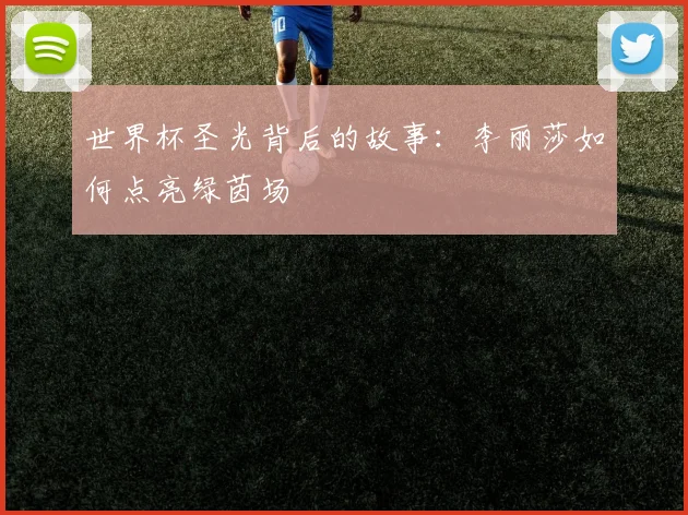 世界杯圣光背后的故事：李丽莎如何点亮绿茵场
