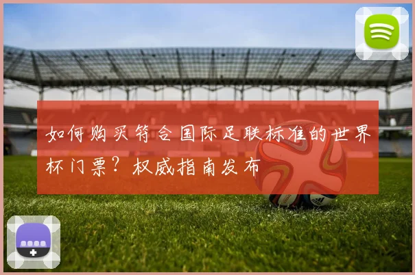 如何购买符合国际足联标准的世界杯门票？权威指南发布